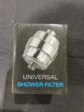 Universal 25-Stage Shower Filter - Chrome, Fits 1/2" Threads