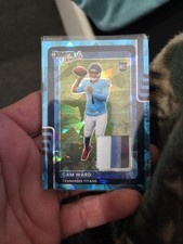 2025 Donruss Optic Cam Ward Blue Cracked Ice 3 Color RC Jersey /49 Titans Rare