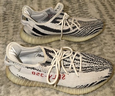 Yeezy Boost 350 V2 Zebra White/Black Men's Low Top Lace-Up Sneaker
