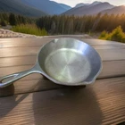 New ListingVTG Lodge Cast Iron Skillet Frying #5 SK Pan 3-notch Double Spout USA NOS NEW