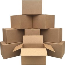 10-Pack Medium Cardboard Moving Boxes, 18x14x12" - Durable Packing Solutions