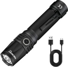 NICRON 1000 Lumen Rechargeable Tactical Flashlight with Type C Cable for Camping