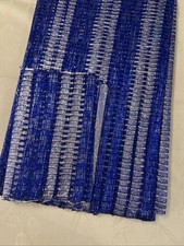 Blue Loom Aso Oke Basket Gele And Ipele With Fila/ Cap Piece