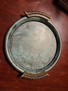 Judaica Israel Vintage Copper Tray Zel Zion 