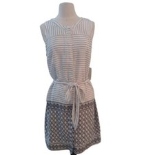 a new day Striped Shirt Dress, Black/White, Size XL