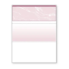 DocuGard Standard Burgundy Marble Top High Security Check Paper - Laser/Inkje...