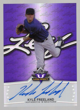 KYLE FREELAND 2014 LEAF VALIANT PURPLE PRIZM RC ON CARD AUTO #16/25 **ROCKIES**