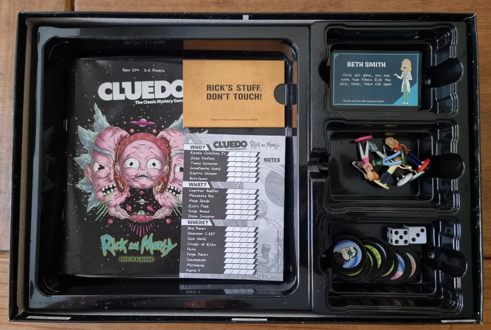 Cluedo Rick & Morty/Back In Blackout Edition Mystery Board Game Hasbro Age 17+ - Image 3 of 4