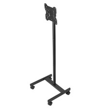 Rolling TV Stand, Mobile Cart for 17-55 Inch Screens, Adjustable Orientation