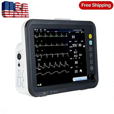 12'' Multi-Parameter Vital Signs Monitor   ECG SPO2 NIBP Patient Monitor