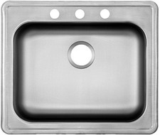PROFLO PFSR2521553CA 25" Drop In Single Basin Stainless Steel - Stainless Steel