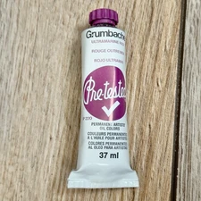 Grumbacher Pre-Tested Artists Oil Color Ultramarine Red 37ml Unused Read