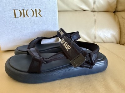 $990 CHRISTIAN DIOR D-WAVE BLUE SANDALS SIZE 39