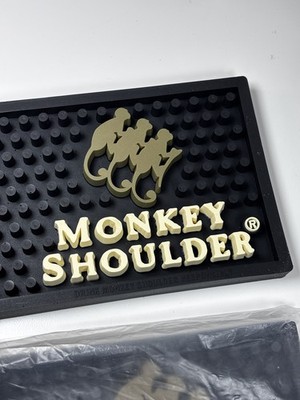 2x Monkey Shoulder Whisky Werbung Gummi Barmatte / Bar Läufer