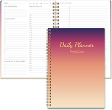 Cute Daily Planner Undated  To Do List Notebook for Work: With Hourly Schedule,