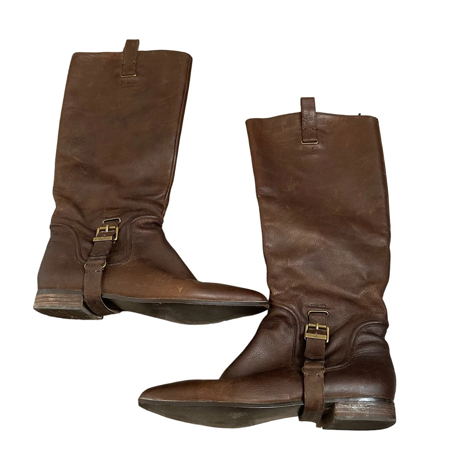 Botas de montar 7 For All Mankind Edge para mujer marrón talla 10 Foto 3 de 4