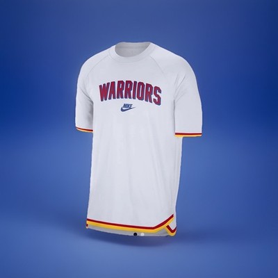 Golden State Warriors x Nike NBA Pre-Game Shooting Shirt Classic Edition Size S 