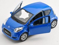 Blitz Versand Citroen C1 / C 1 Blau / Blue Welly Modell Auto 1:34-39 Neu & Ovp