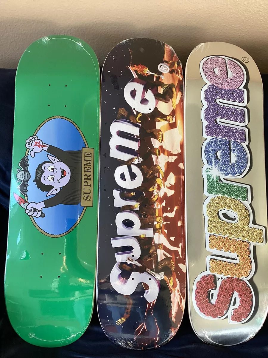 Supreme BLING Box Logo Rainbow Skateboard SS22