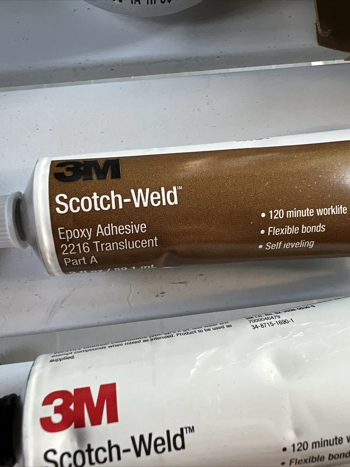 3-M Scotch-Weld Dos Partes Adhesivo Epoxi 2216 B/A Kit "Translúcido" Nuevo Foto 3 de 4