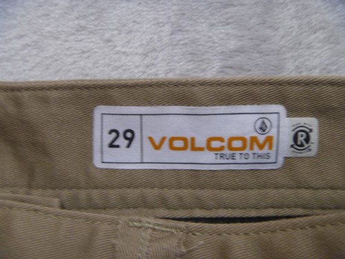 VOLCOM Shorts Mens Size 29 Khaki Modern Fit Flat Front Chino NEW w/tags - Picture 3 of 8