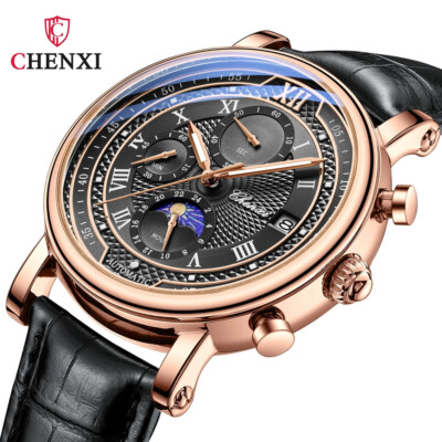Ches CHENXI Watch Male Roman Numeral Chronograph Wristwatch Luminous