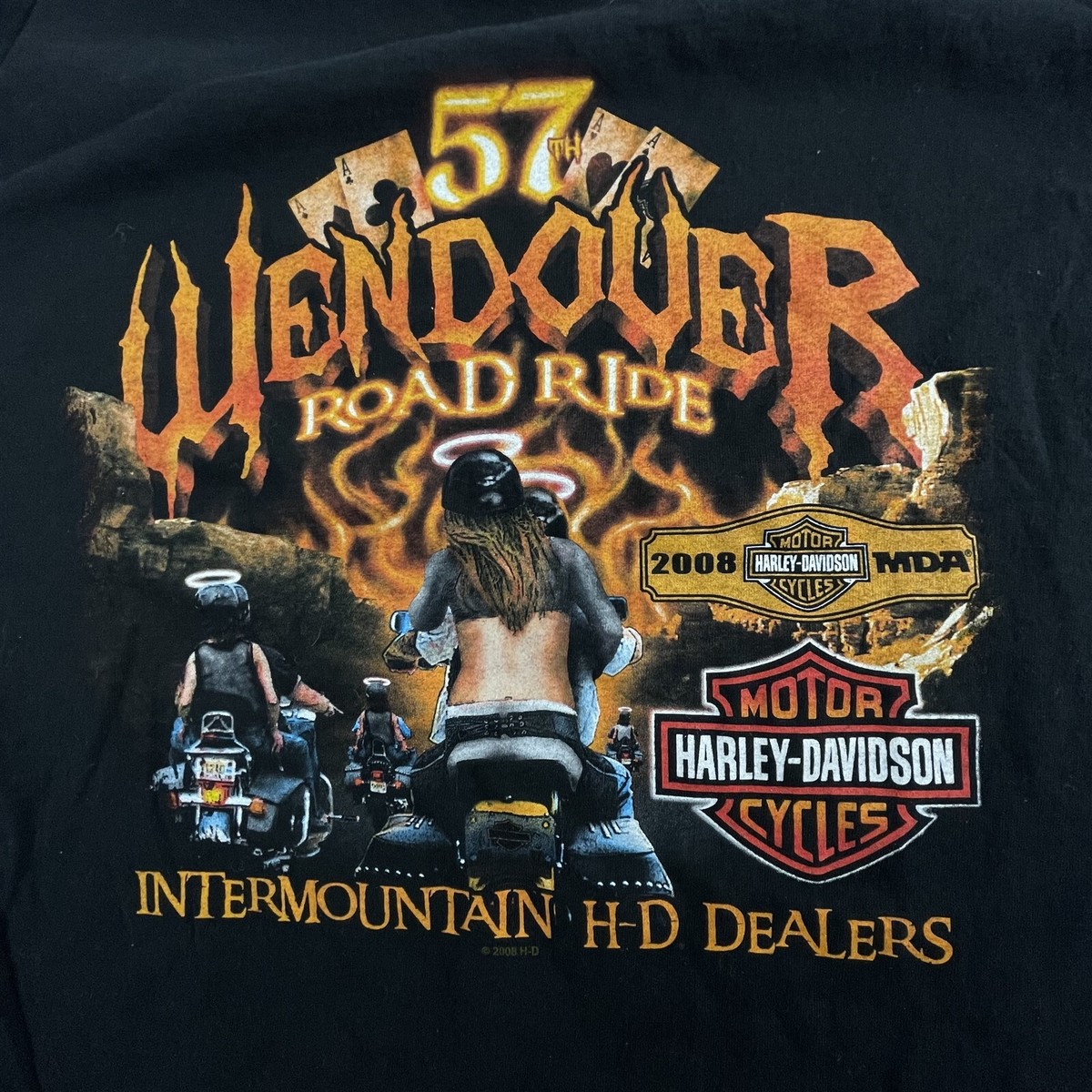 Harley-Davidson Tシャツ Salt Lake City Harley Davidson T-Shirt 57th Wendover Ride