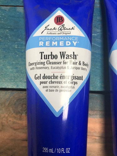 NEW! 2x295ml Jack black performance remedy turbo wash energizing hair&body - Picture 2 of 4