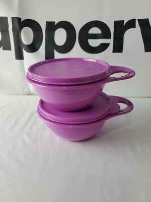 Tupperware Thatsa Bowl Extra Mini Set of 2 Purple 2.5 Cup 600mL New 