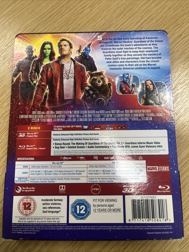 Guardians of the Galaxy vol.2 Steelbook 3D Blu-Ray - Picture 2 of 5