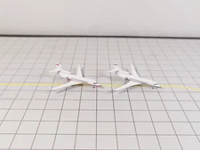 2x Dassault Falcon 8X Business Private Jet Models Airport Diorama 1:400 Scale