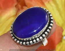 Blue Quartz Gemstone Ring 925 Sterling Silver Plated Us Size 6" U342-A129