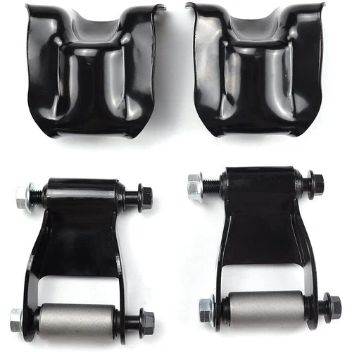 Rear Leaf Spring Hanger Bracket and Shackle Kit For Chevy Silverado GMC Sierra - Picture 7 of 13