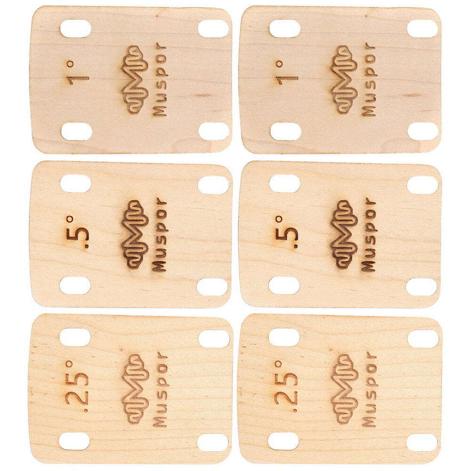 6 Pcs Guitar Shims Musical Instrument Accessories Neck Spacer Angle