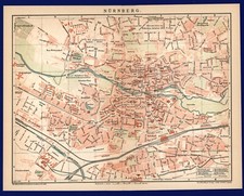 Stadtplan anno 1896 - N&uuml;rnberg - Altstadt Tafelhof St. Lorenz W&ouml;hrd Gostenhof