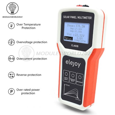 EL400B/EL800W/EL1600W LCD MPPT Solar Panel Tester Photovoltaic Panel Multimeter