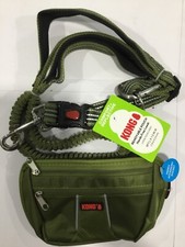 Kong dog comfort  reflective hands free bungee leash with removable pouch, New
