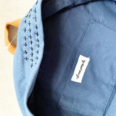 NWOT Free People Prep Patch Backpack Blue $128 | eBay