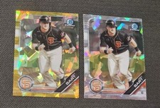 (2x LOT) Joey Bart 2019 Bowman Chrome Draft Sapphire Prospect 14/15 SP + Base