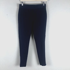 Talbots Pants Womens 6 Navy Blue Stretch Ankle Zip Classic Timeless Workwear
