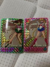 Lot of 2 Sailor Moon Card Carddass Vintage Hologram Prism Jupiter Moon Set A216