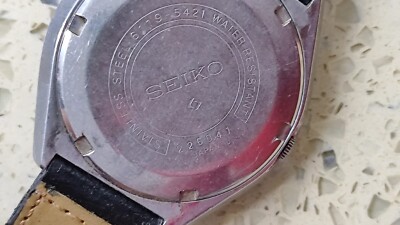 SEIKO 6119 - 5421 AUTOMATIC men's Wristwatch day/date Blue Dial
