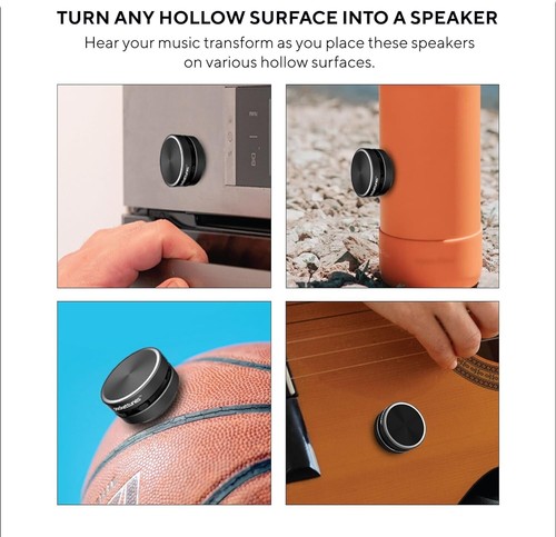 NEW POCKET TUNES INSTANT SPEAKERS BLUETOOTH PACK OF 2 BLACK As Seen on TIKTOK - Picture 3 of 7