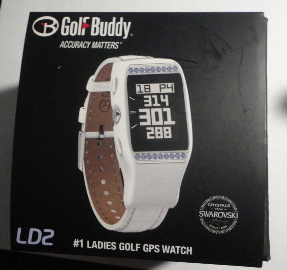 Golf Buddy Ladies GPS Watch LD2 Swarovski Crystals White USED READ eBay