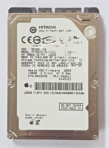 120 GB SATA Hitachi HTS543212L9SA02 7200rpm 16MB HDD 2.5" interne Festplatte