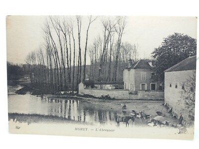 Moret Sur Loing L'Abreuvoir Dorf Teich Bewässerungsloch Vintage Postkarte c1905 