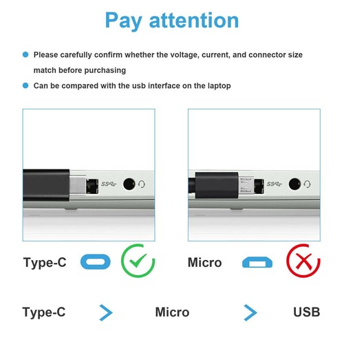 65W USB-C Type-C Adapter Laptop Charger For Lenovo ThinkPad Acer Dell HP ASUS - Picture 7 of 11