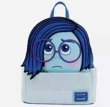 Inside Out 2 Pixar Sadness Backpack Loungefly Women Shoulder Bag Mini Handbags