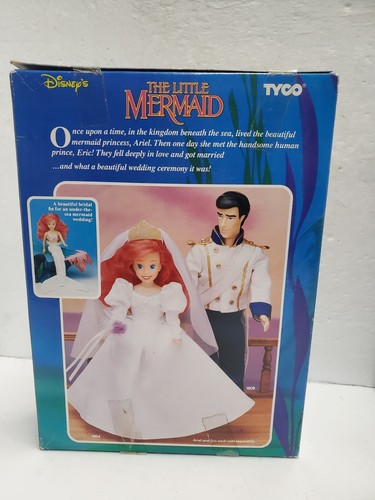 Vintage 1991 The Little Mermaid Ariel The Beautiful Bride Doll TYCO MIB - Picture 6 of 12