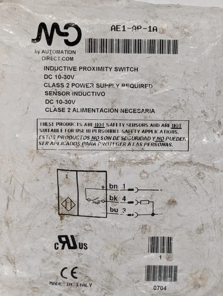 Automation Direct AE1-AP-1A Induction Proximity Sensor DC 10-30V - Image 3 of 4